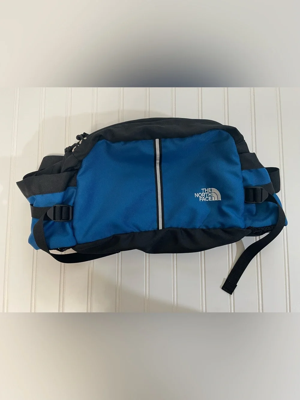 THE NORTH FACE Waist Bag Lumbar Pack Fanny Blue/Black Pockets Hiking Cycling Bag